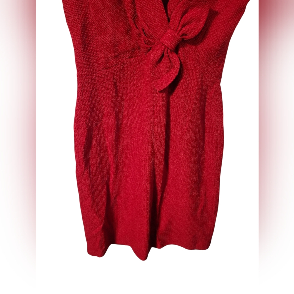 St. John Elegant Red Bow Women's Dress (SIze 6) - Picture 3 of 7